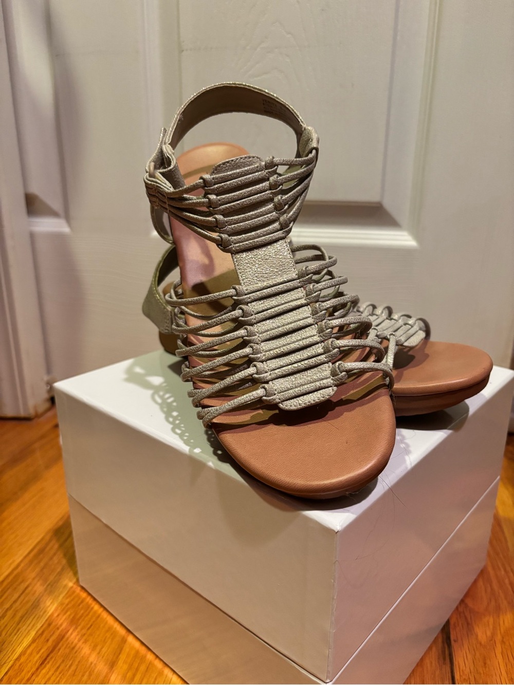 BareTraps Taupe Strappy Gladiator Sandals